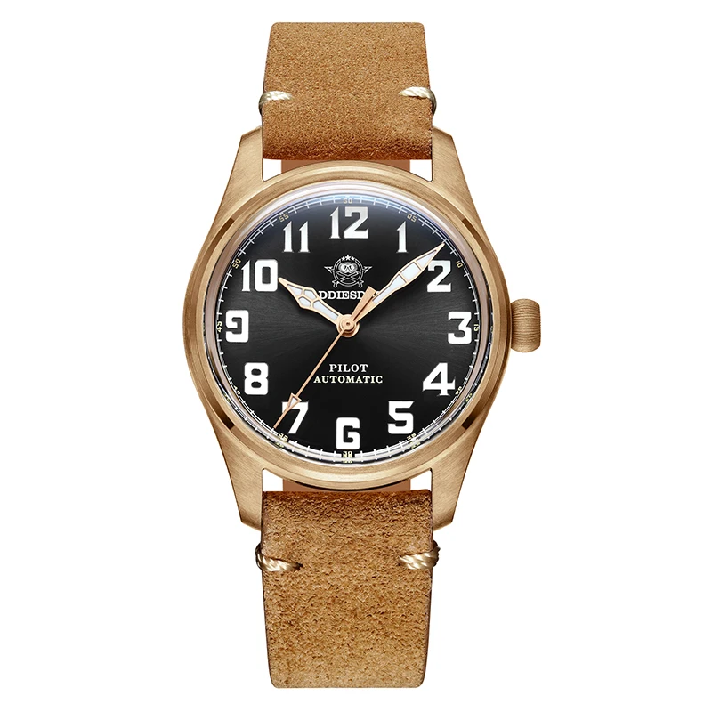 ADDIESDIVE Man Watches Retro Simple Leather Strap Mens Watch 20Bar Luminous Automatic Mechanical CuSn8 Bronze Watches
ADDIESDIVE Man Watches Retro Simple Leather Strap Mens Watch 20Bar Luminous Automatic Mechanical CuSn8 Bronze Watches