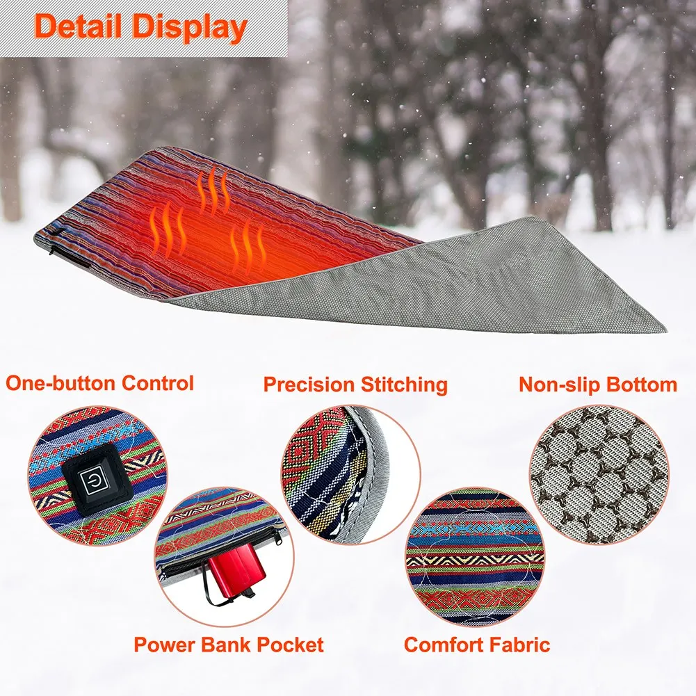 Warm Heated Sleeping Pad USB Heating Sleeping Mattress Thermal Mat Camping Heating Sleeping Bag For Outdoor Camping
Warm Heated Sleeping Pad USB Heating Sleeping Mattress Thermal Mat Camping Heating Sleeping Bag For Outdoor Camping
