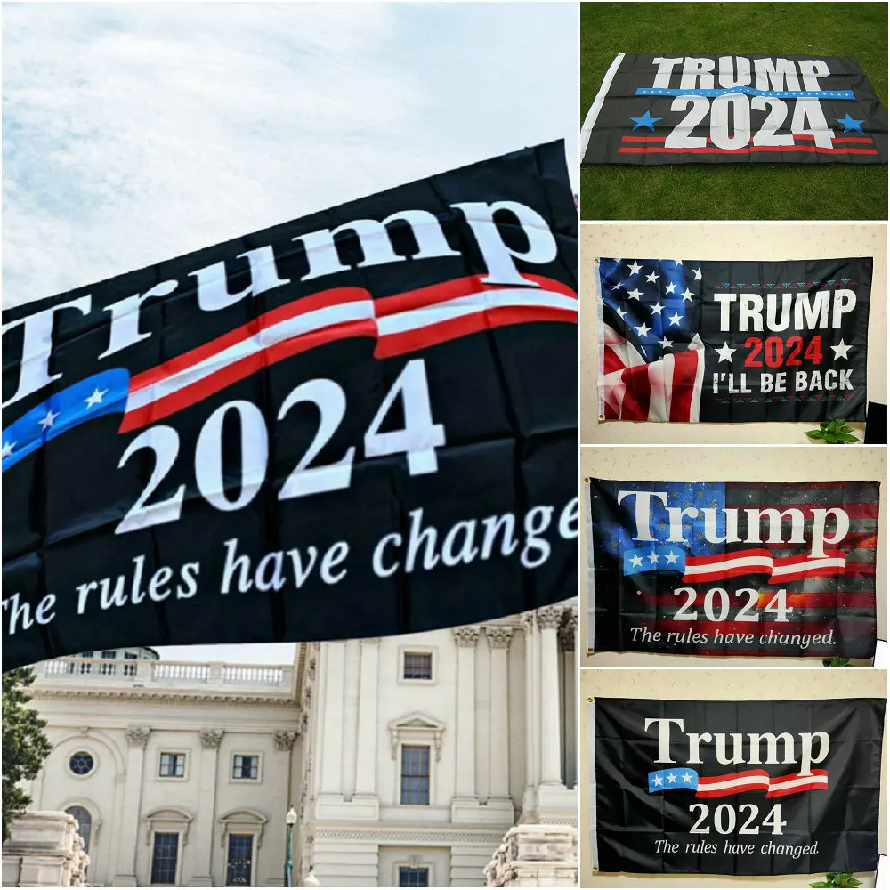 

Custom 2024 Donald Trump Election Flag 90cmx150cm I' ll Be Back The Rules Have Changed Banner For President USA Trump Supporters