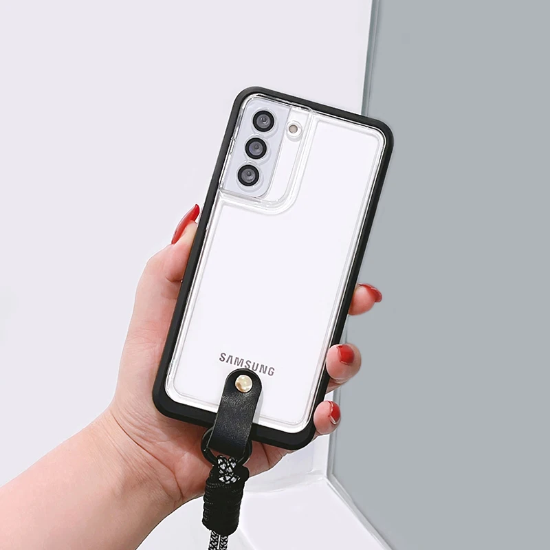 Black transparent frame for Samsung s22 s21 ultra phone case s20FE note10 20ultra lanyard phone case
Black transparent frame for Samsung s22 s21 ultra phone case s20FE note10 20ultra lanyard phone case