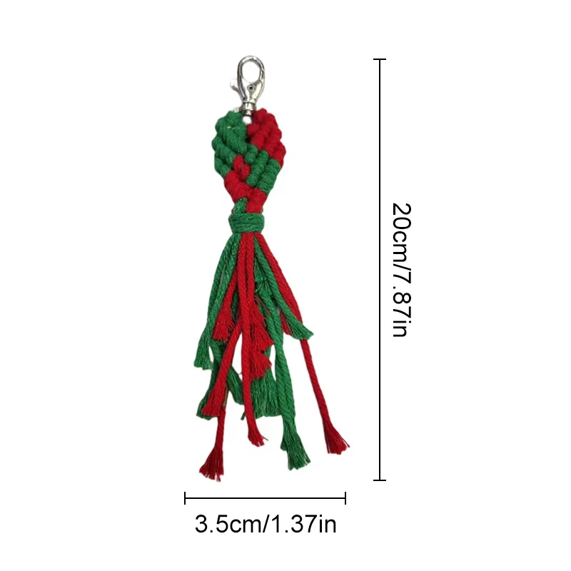 Christmas Macrame Star Keychain - Handwoven Holiday Charm 9 S793010af2ac24baa9c7de36cbff55a1ae