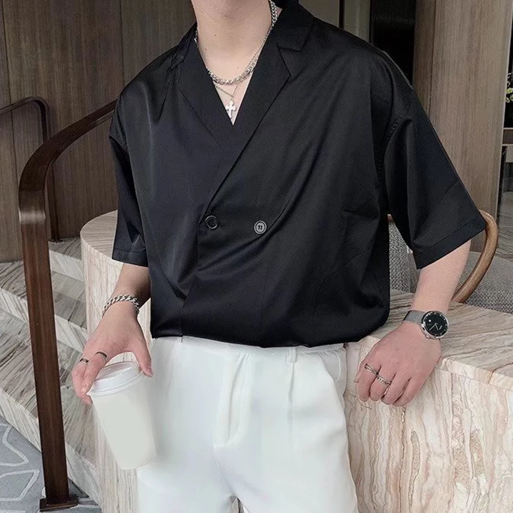 Fashionable Retro Daily Leisure Shirt Tops Comfortable Korean Shirts Men Pullover Short Sleeve Turn Down Collar
Fashionable Retro Daily Leisure Shirt Tops Comfortable Korean Shirts Men Pullover Short Sleeve Turn Down Collar