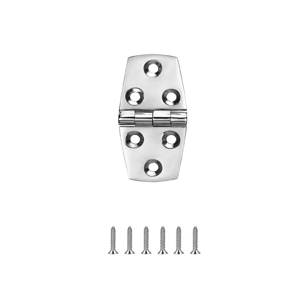 

Boat Strap Hinges 3 inch x 1.5 inches (76 x 38mm), Heavy Duty 316 Stainless Steel Marine Hinges, with Screws (1/2/4 Pcs)