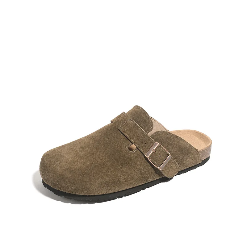 Women's Cow Suede Cork Soles Shoes 2023 New Versatile Headband Half Trailer One Pedal Retro Buckle Strap Slipper 35-39 3 Colors
Women's Cow Suede Cork Soles Shoes 2023 New Versatile Headband Half Trailer One Pedal Retro Buckle Strap Slipper 35-39 3 Colors