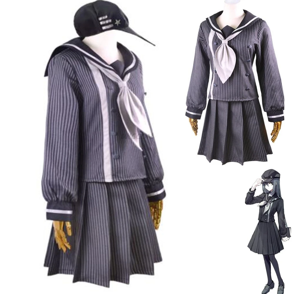 

Saihara Shuichi Danganronpa V3:Killing Harmony Anime Game Cosplay Costume Detective Stripe Jk Uniform Woman Kawaii Carnival Suit