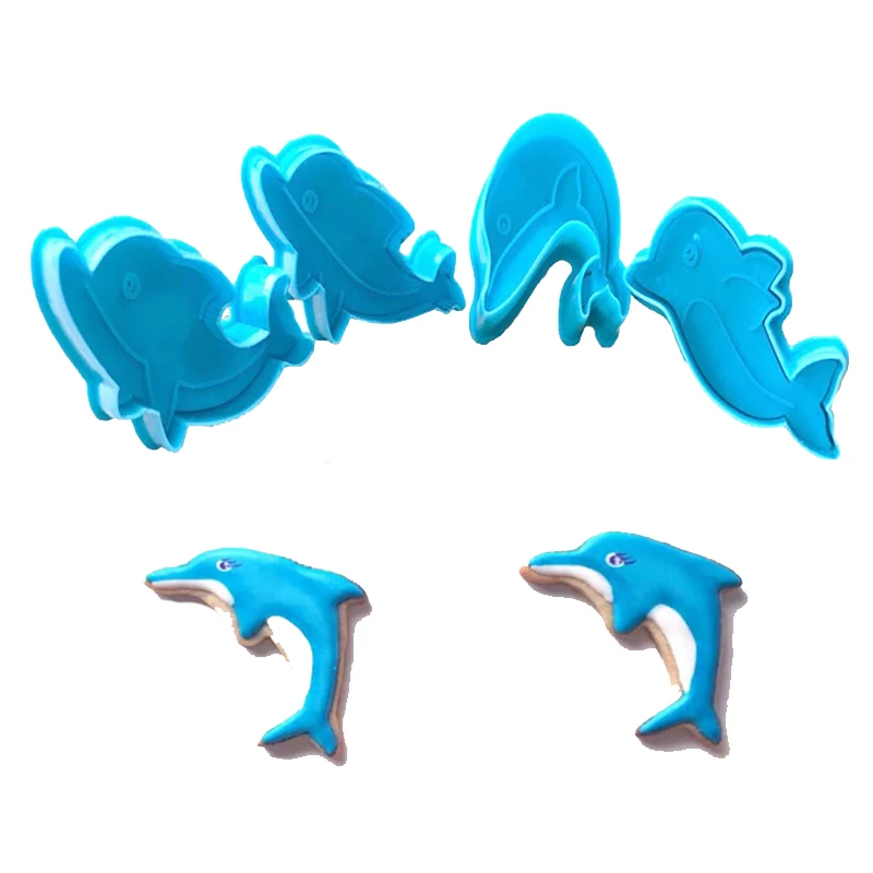 4Pcs/Set Dolphin Spring Plunger Biscuit Fondant Cookie Mould Fudge Cutter Candy Kitchen Baking Chocolates Cake Decorating Tools
4Pcs/Set Dolphin Spring Plunger Biscuit Fondant Cookie Mould Fudge Cutter Candy Kitchen Baking Chocolates Cake Decorating Tools