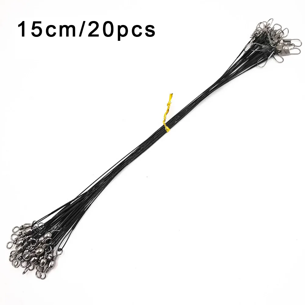 Connector Tools Tackle Accessories Black Fishing Wire Snap 20Pcs Bait Tracer Lures Leader Anti bite Swivel Useful Durable
Connector Tools Tackle Accessories Black Fishing Wire Snap 20Pcs Bait Tracer Lures Leader Anti bite Swivel Useful Durable