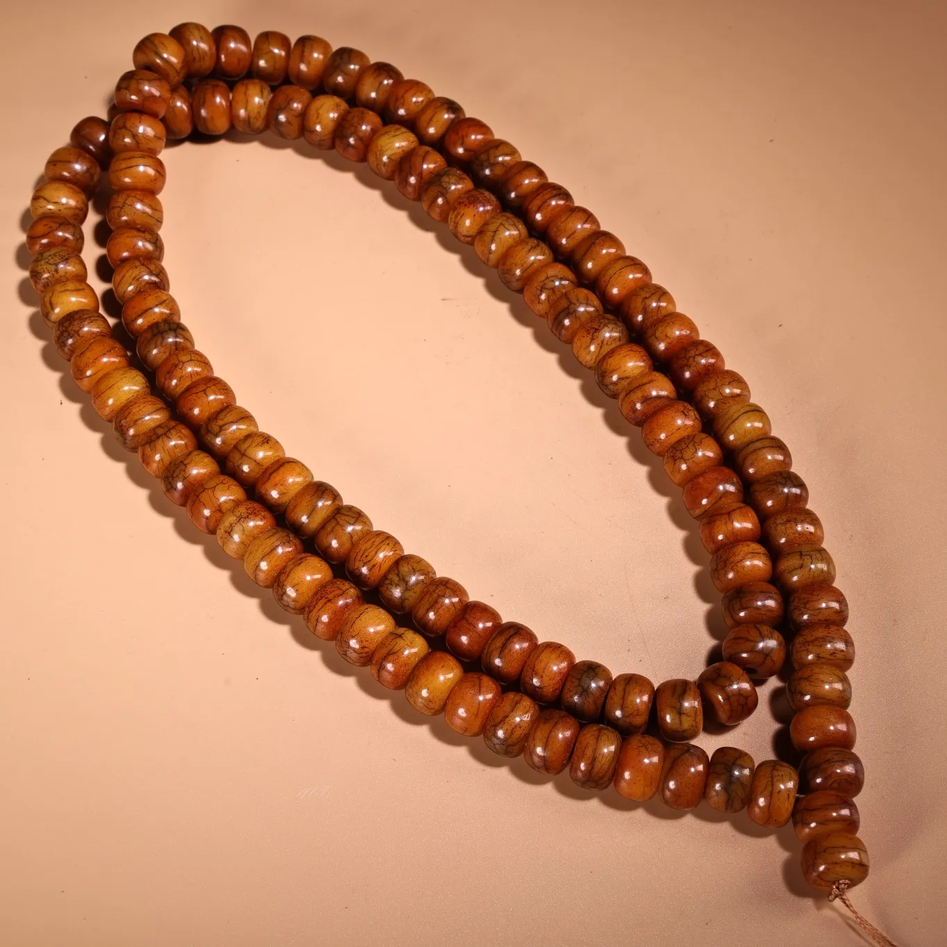 

18"Tibetan Temple Collection Old Natural Agate 108 pills Buddha Beads Necklaces Pendant Amulet Town house Exorcism