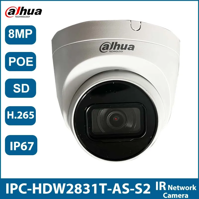 

Dahua Original 8MP Lite IR 30m Built-in Mic SD Card Slot IP67 Starlight POE CCTV IP Eyeball Network Camera IPC-HDW2831T-AS-S2