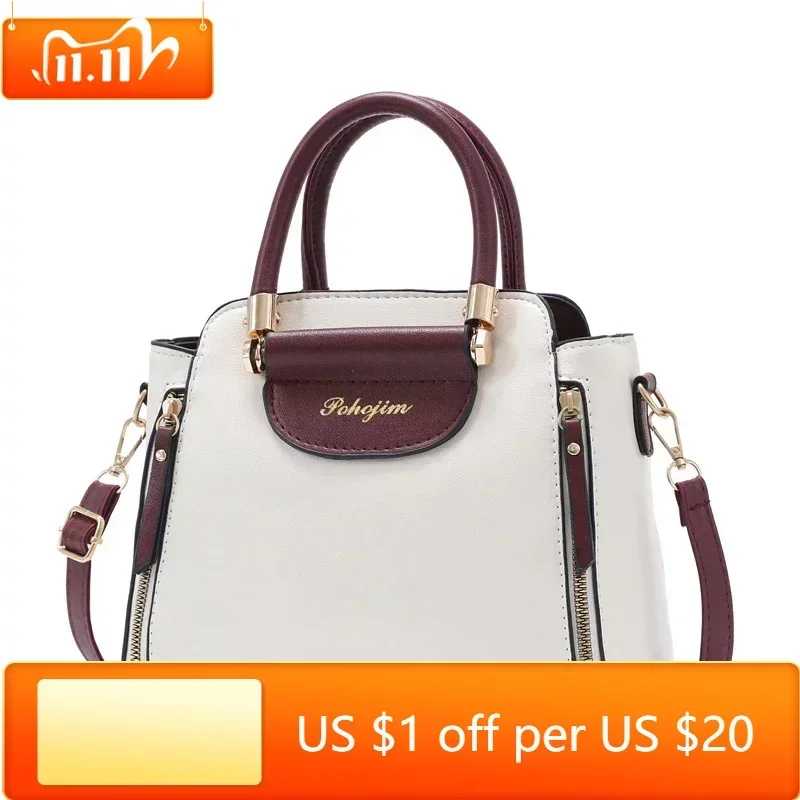 

Women's bags 2023 new fashion women's bags hit color hand-held bag Europeand the United States all-match shoulder messenger bag