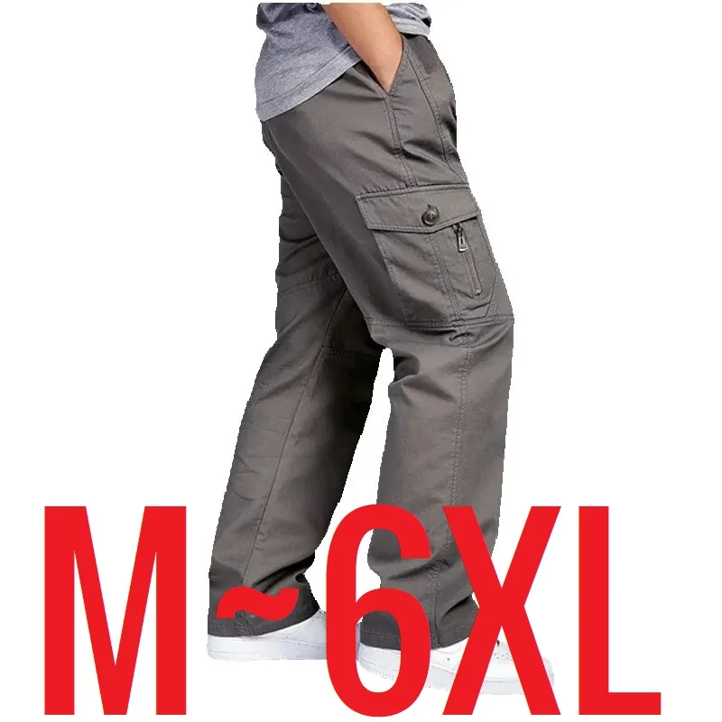 

2024 Autumn Men Plus Big Size 4XL 5XL 6XL Men's Cargo Pants Casual Military Army Work Tactical Pants Cotton Trousers Male Large