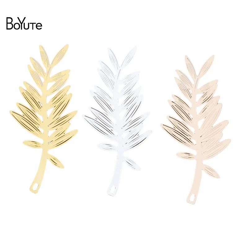 

BoYuTe (10 Pieces/Lot) 71*30MM Metal Brass Branch and Leaf Pendant Sheet Diy Jewelry Making Materials