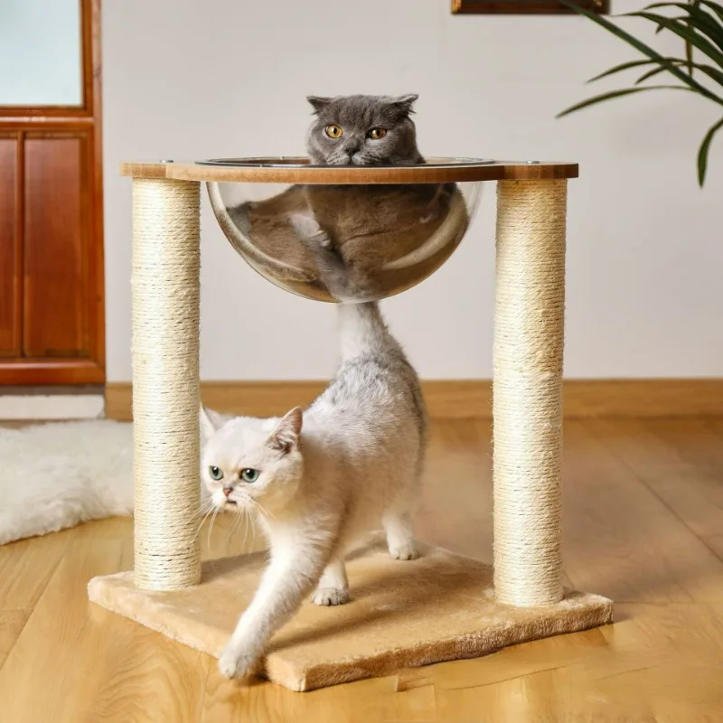 

Cat Scratching Post Space Capsule, Cats Nest Cat Tree Sisal Cat Scratching Board, Vertical Integrated Multi-functional Pet Toy