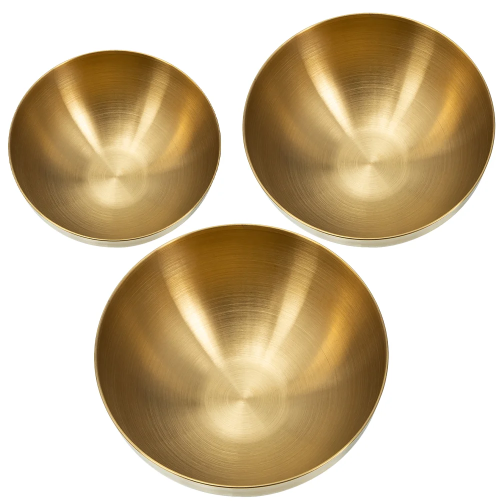 3 Pcs Salad Bowl Bowls Stainless Steel Food Household Serving Bibimbap Kitchen Noodle Reusable
3 Pcs Salad Bowl Bowls Stainless Steel Food Household Serving Bibimbap Kitchen Noodle Reusable