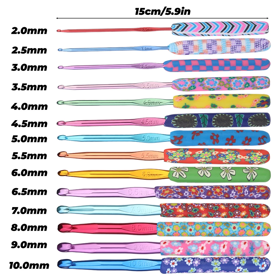 IMZAY 5/9/14 Pcs/Set Colorful Crochet Hooks Crochet Knit Tools Set For Sweater Scarf Wool Yarn Knitting Needles IMZAY 5/9/14 Pcs/Set Colorful Crochet Hooks Crochet Knit Tools Set For Sweater Scarf Wool Yarn Knitting Needles