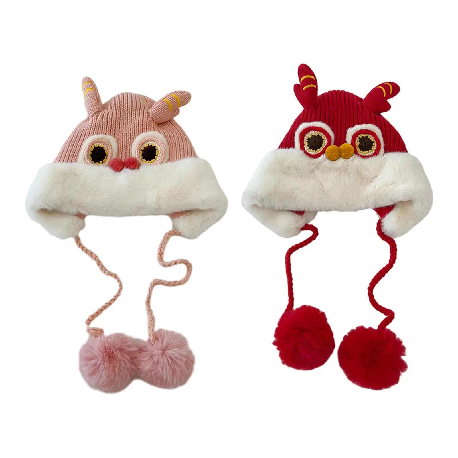 

Chinese Lion Dance Hat Decoration Windproof Cute Cartoon Photo Prop Cap Skating Headgear for Children Kids Girls Boys Halloween