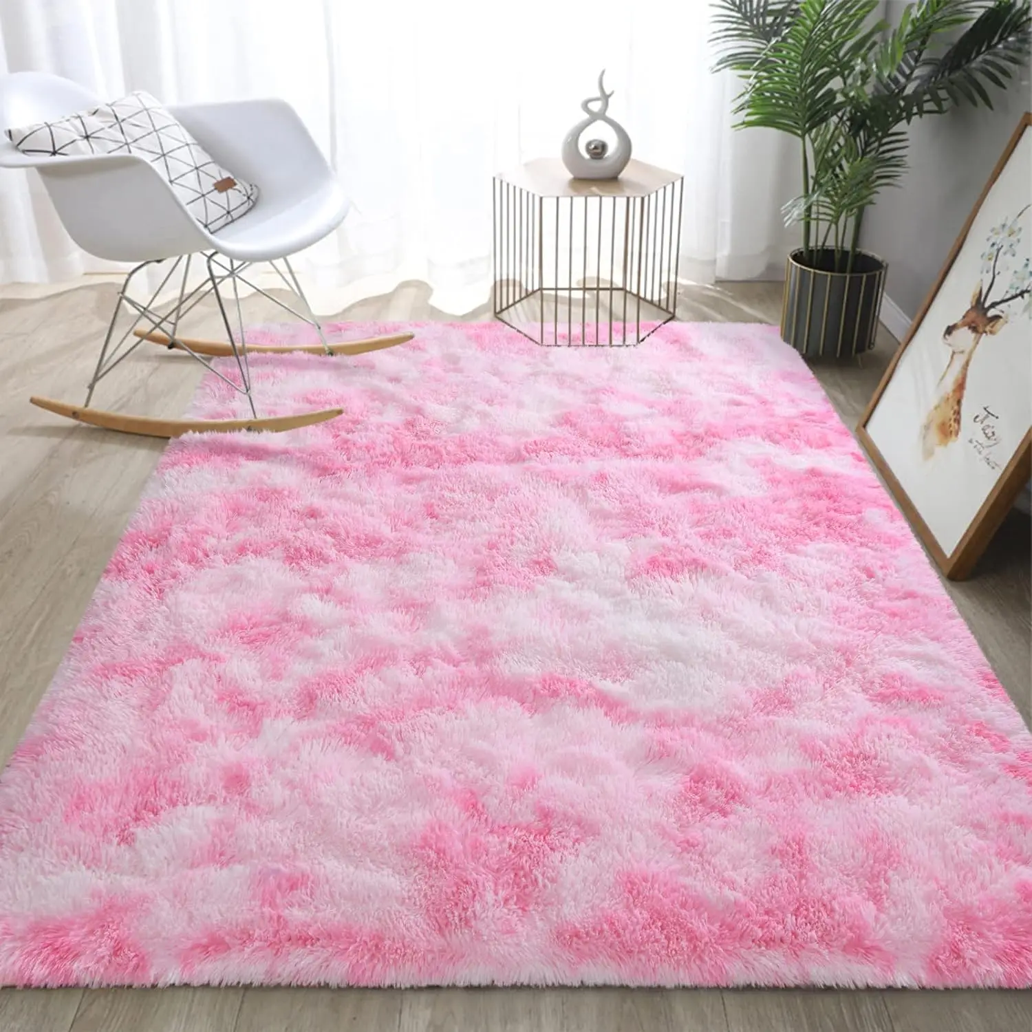 

Carpets For Living Room Modern Sofas Rainbow Fluffy Carpet Bedroom Decoration Anti-slip Large Rug Washable Floor Covering Mat