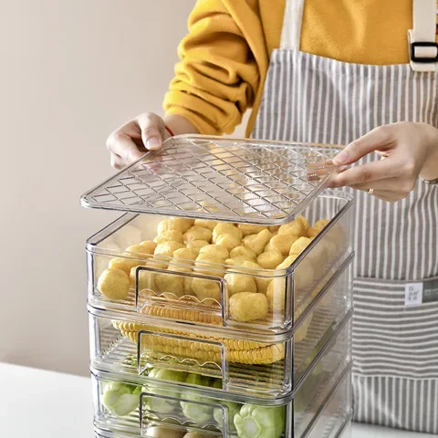 Refrigerator Storage Box Crisper Kitchen Transparent Food Grade Storage Magic Table Superimpose Compartment Cosmetics Drawer Box
Refrigerator Storage Box Crisper Kitchen Transparent Food Grade Storage Magic Table Superimpose Compartment Cosmetics Drawer Box