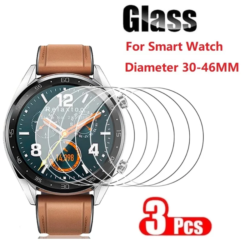 

Round Smart Watch Tempered Glass Screen Protector For Diameter 30 31 32 33 34 35 36 37 38 39 40 41 42 43 44 45 46 MM Glass Film