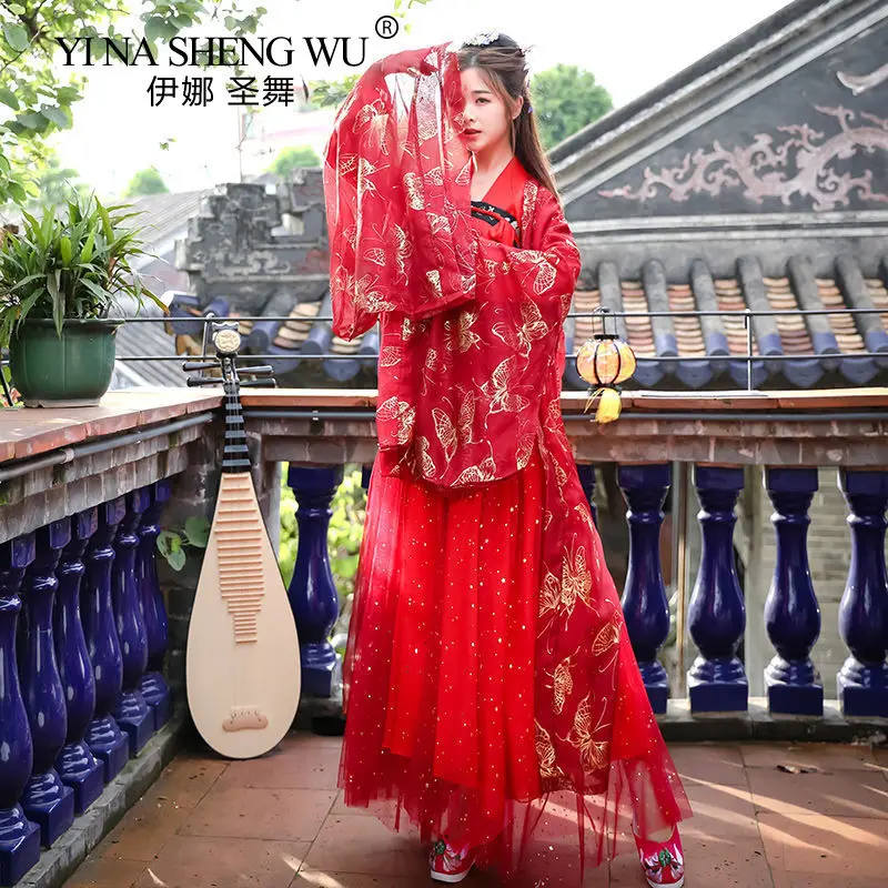 Новинка, Женская Праздничная китайская юбка Hanfu с красными элементами, длиной до груди, русская юбка, новогоднее поздравительное платье, платья для выступлений на сцене
Новинка, Женская Праздничная китайская юбка Hanfu с красными элементами, длиной до груди, русская юбка, новогоднее поздравительное платье, платья для выступлений на сцене