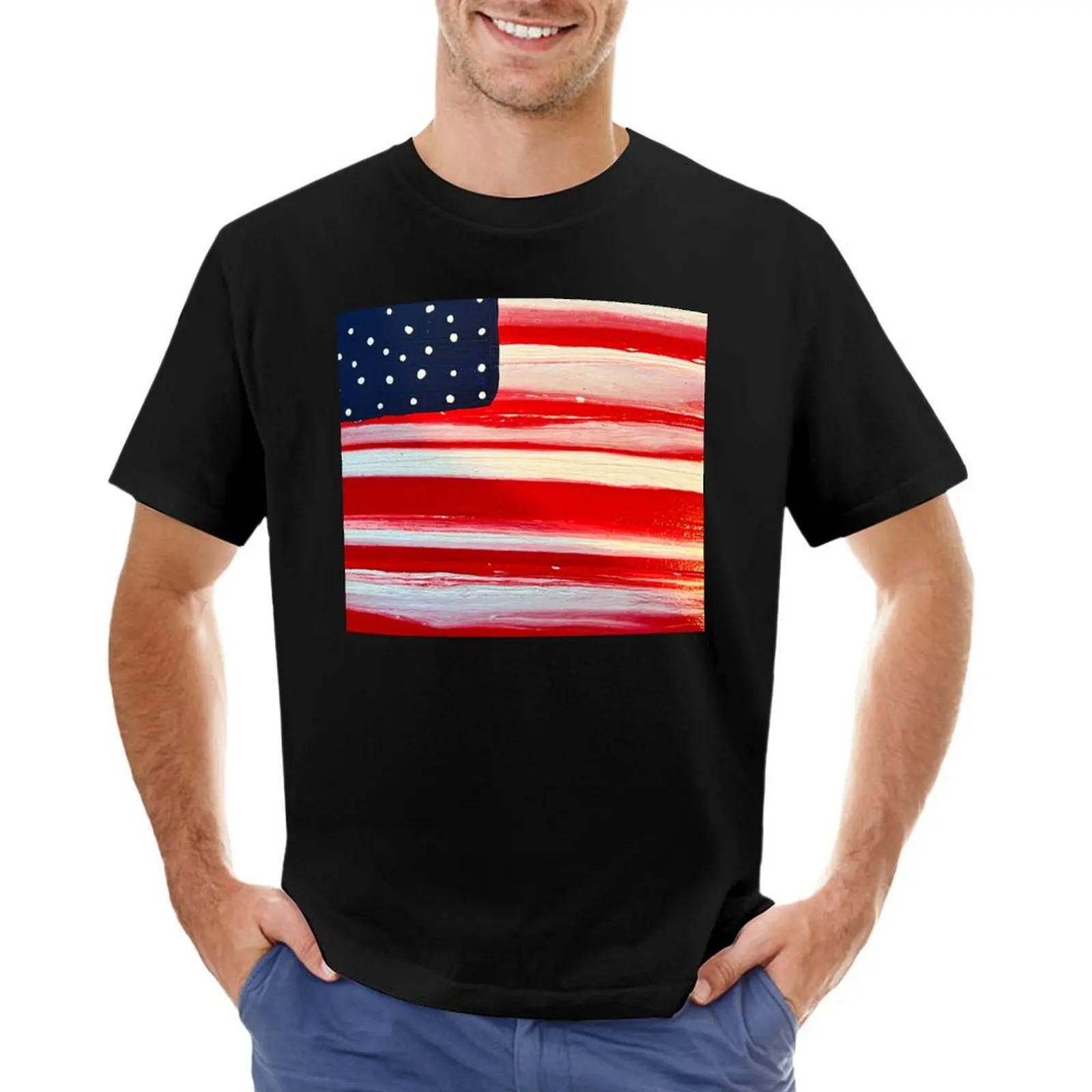 Футболка SLB с абстрактным американским флагом, корейские модные милые топы, забавные мужские футболки
Футболка SLB с абстрактным американским флагом, корейские модные милые топы, забавные мужские футболки