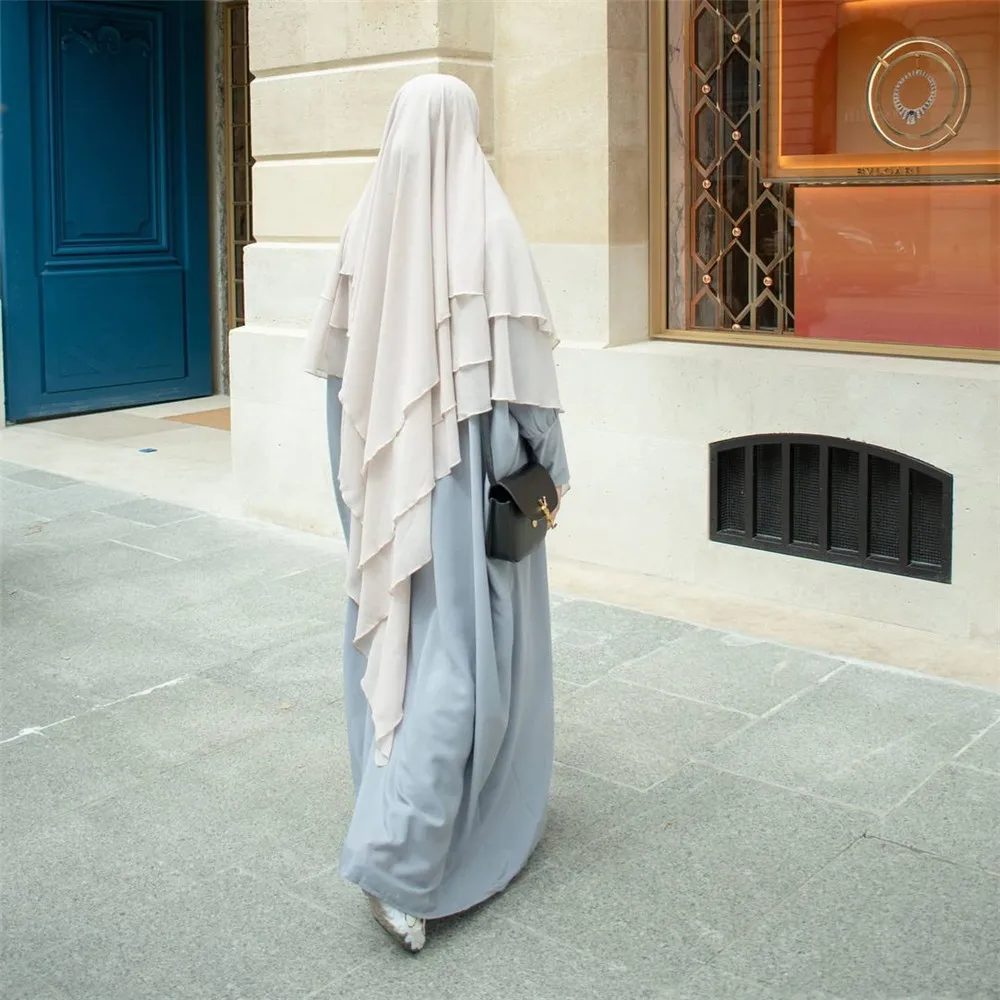 

Женский мусульманский хиджаб Рамадан 3 слоя хиджаб шарф турецкий Дубай головной убор молитва ИД молитва верхняя мусульманская Nikab Niqab головной убор
