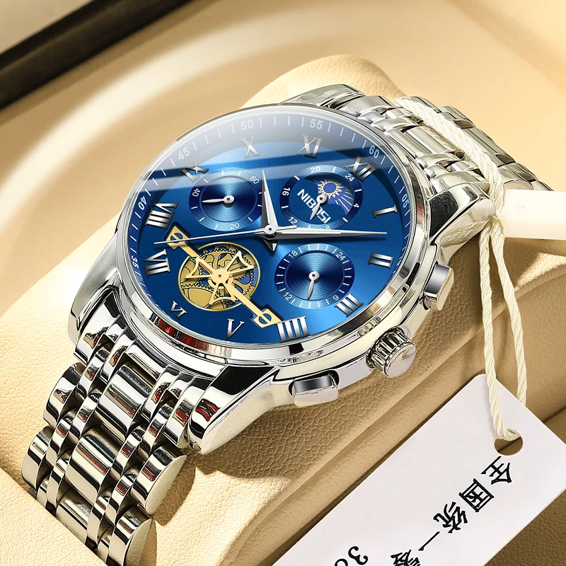 Часы наручные NIBOSI Мужские кварцевые, брендовые Роскошные деловые водонепроницаемые спортивные, с хронографом
Часы наручные NIBOSI Мужские кварцевые, брендовые Роскошные деловые водонепроницаемые спортивные, с хронографом