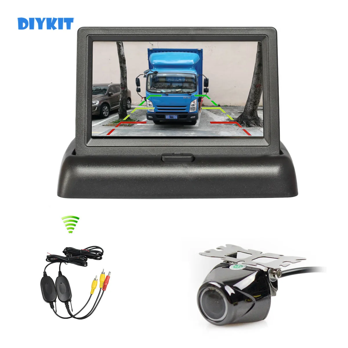 DIYKIT Wireless 4.3inch Car Reversing Camera Kit Back Up Car Monitor LCD Display HD Security Metal Car Rear View Camera
DIYKIT Wireless 4.3inch Car Reversing Camera Kit Back Up Car Monitor LCD Display HD Security Metal Car Rear View Camera