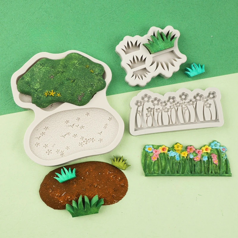 Small Flowers and Grass Lawn Silicone Mold Pastoral Style Fondant Cake Chocolate Molds Silicone Cake Decoration Accessories
Small Flowers and Grass Lawn Silicone Mold Pastoral Style Fondant Cake Chocolate Molds Silicone Cake Decoration Accessories