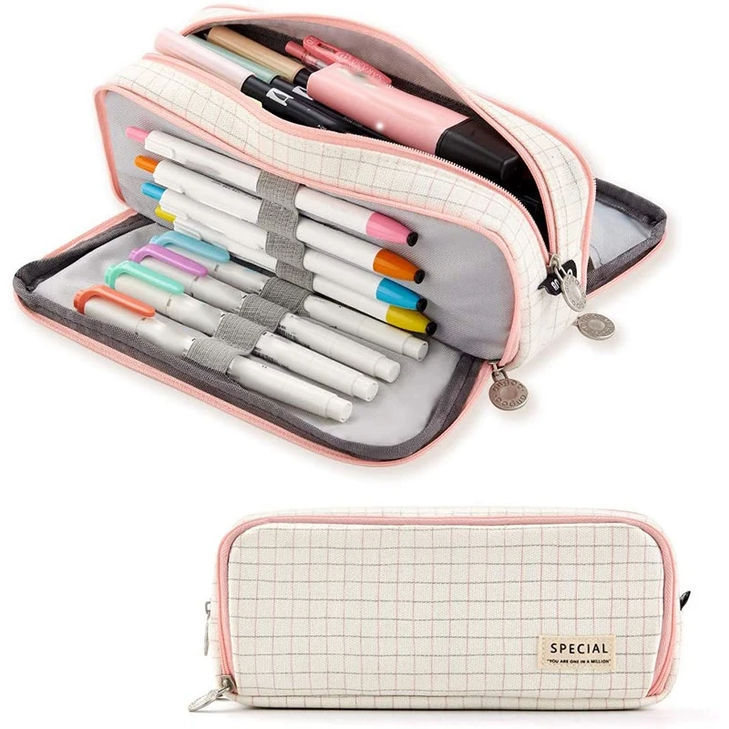 ANGOO Large Pencil Case Big Capacity 3 Compartments Canvas Pencil Pouch for Boys Girls School Students ,C
ANGOO Large Pencil Case Big Capacity 3 Compartments Canvas Pencil Pouch for Boys Girls School Students ,C