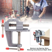 30MM Mini Bench Vise Aluminum Durable Small Table Clamp Portable Jewelers Craft Hobby Woodworking Clamp DIY Tools
30MM Mini Bench Vise Aluminum Durable Small Table Clamp Portable Jewelers Craft Hobby Woodworking Clamp DIY Tools
