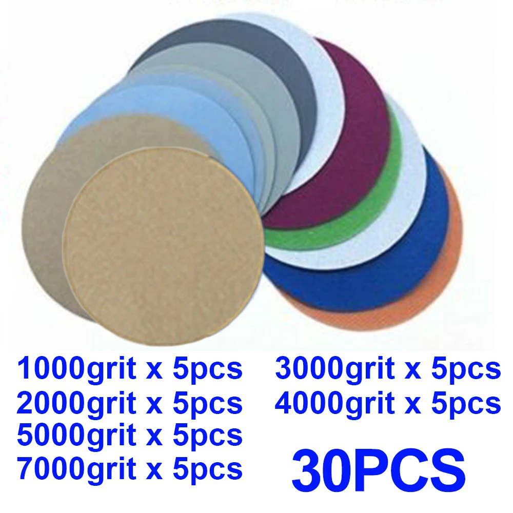 30Pcs 3inch Sanding Discs 1000/2000/3000/4000/5000/7000 Grit Wet & Dry Sandpaper Abrasion Resistance, Excellent Service Life And
30Pcs 3inch Sanding Discs 1000/2000/3000/4000/5000/7000 Grit Wet & Dry Sandpaper Abrasion Resistance, Excellent Service Life And