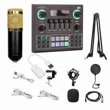 V9 Live Sound Card Suspension Mic Kit Broadcasting Recording Condenser Mic Set USB Cable BM-800 Microphone Stand Nylon Filter
V9 Live Sound Card Suspension Mic Kit Broadcasting Recording Condenser Mic Set USB Cable BM-800 Microphone Stand Nylon Filter