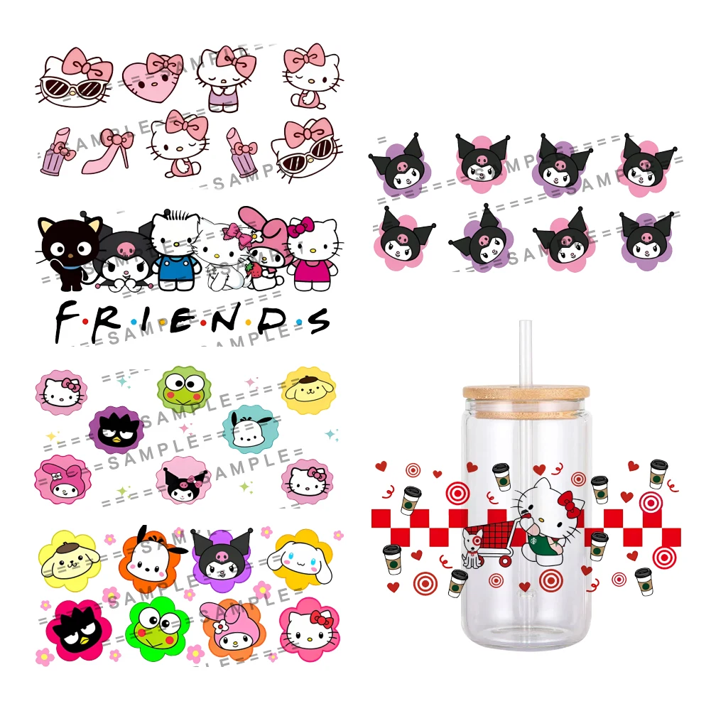 Japan Cartoon Sanrio Friend Pattern UV DTF Transfer Sticker Waterproof Transfers Decals For 16oz Glass Cup Wrap Stickers
Japan Cartoon Sanrio Friend Pattern UV DTF Transfer Sticker Waterproof Transfers Decals For 16oz Glass Cup Wrap Stickers