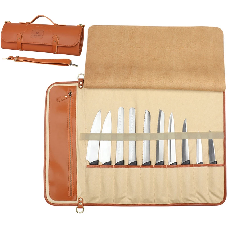 Leather Chef Knife Bag Professional Picnic Outdoor Carrying Carry Case Durable Portable Cooking Kitchen Knife Storage Pockets
Leather Chef Knife Bag Professional Picnic Outdoor Carrying Carry Case Durable Portable Cooking Kitchen Knife Storage Pockets