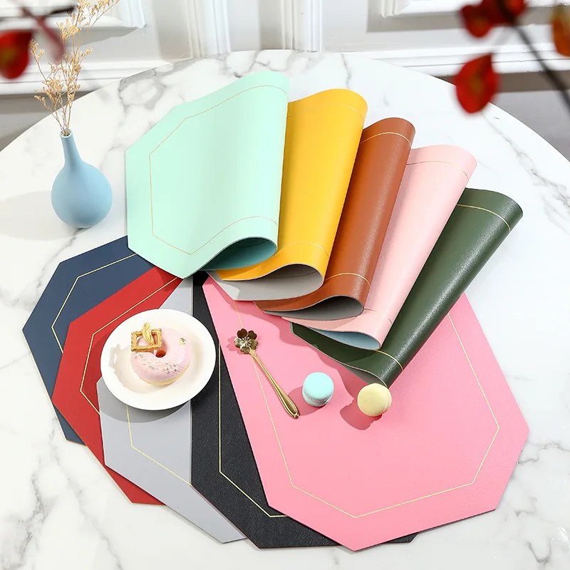 Two-color Double-sided Leather Placemat Insulated, Anti-hot and Anti-oil Western Table Mat Hotel Household Western Placemat
Two-color Double-sided Leather Placemat Insulated, Anti-hot and Anti-oil Western Table Mat Hotel Household Western Placemat