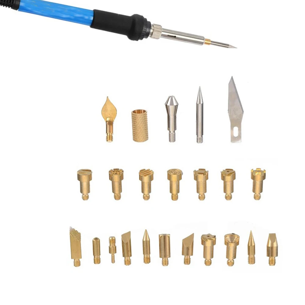 23pcs Electric Soldering Iron Tips Head Wood Burning Pen Art Leather Engraving Multifunctional For Woodworking Soldering Metal
23pcs Electric Soldering Iron Tips Head Wood Burning Pen Art Leather Engraving Multifunctional For Woodworking Soldering Metal