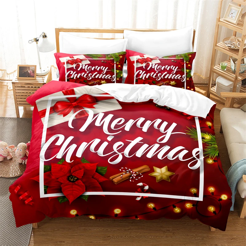 Christmas Duvet Cover Red Merry Christmas Bedding Queen King Size for Women Men Children Gifts Bedroom Home Decoration Comfort
Christmas Duvet Cover Red Merry Christmas Bedding Queen King Size for Women Men Children Gifts Bedroom Home Decoration Comfort