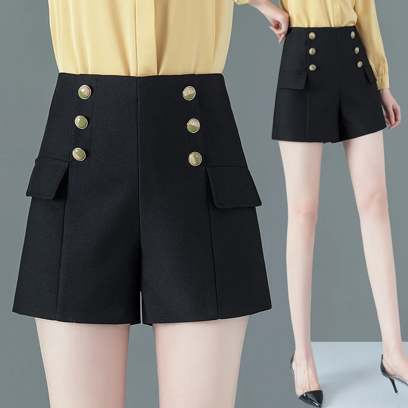 Black Suit Short 2023 Summer New Women's High Waisted Double Breasted Loose Casual A-line Fashion Commuting Wide Leg Shorts
Black Suit Short 2023 Summer New Women's High Waisted Double Breasted Loose Casual A-line Fashion Commuting Wide Leg Shorts