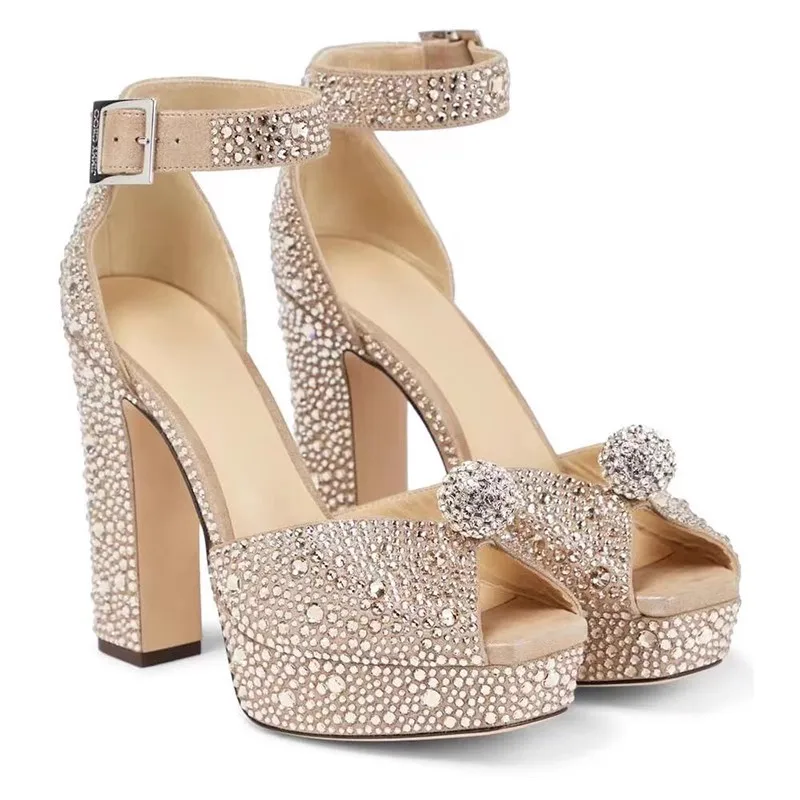 Luxury Bling Banquet Platform Rhinestone Sandals High Heels Crystal Open Toe Women Female Sexy Ladies Pumps Woman
Luxury Bling Banquet Platform Rhinestone Sandals High Heels Crystal Open Toe Women Female Sexy Ladies Pumps Woman