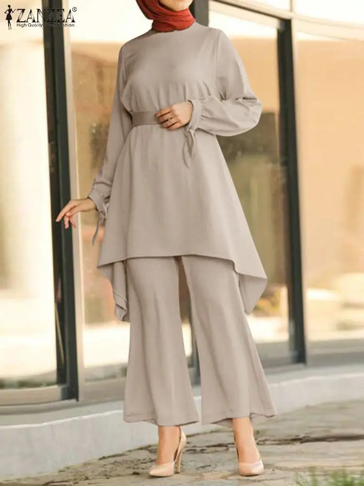 ZANZEA Muslim Abaya Hijab Matching Sets Fashion Women Blouse Suits 2pcs Outifits Elegant Long Sleeve Tops Pant Sets Islamic
ZANZEA Muslim Abaya Hijab Matching Sets Fashion Women Blouse Suits 2pcs Outifits Elegant Long Sleeve Tops Pant Sets Islamic