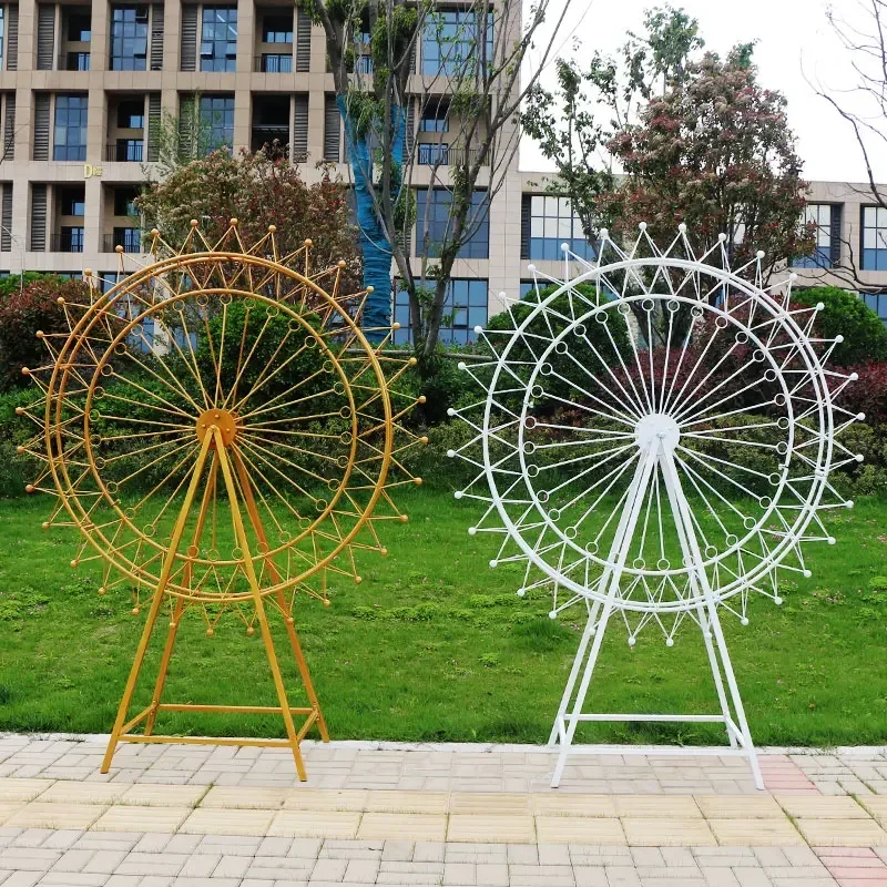New Wedding Props, Iron Ferris Wheel Ornaments, Indoor and Outdoor Hotel Scene Decoration
New Wedding Props, Iron Ferris Wheel Ornaments, Indoor and Outdoor Hotel Scene Decoration