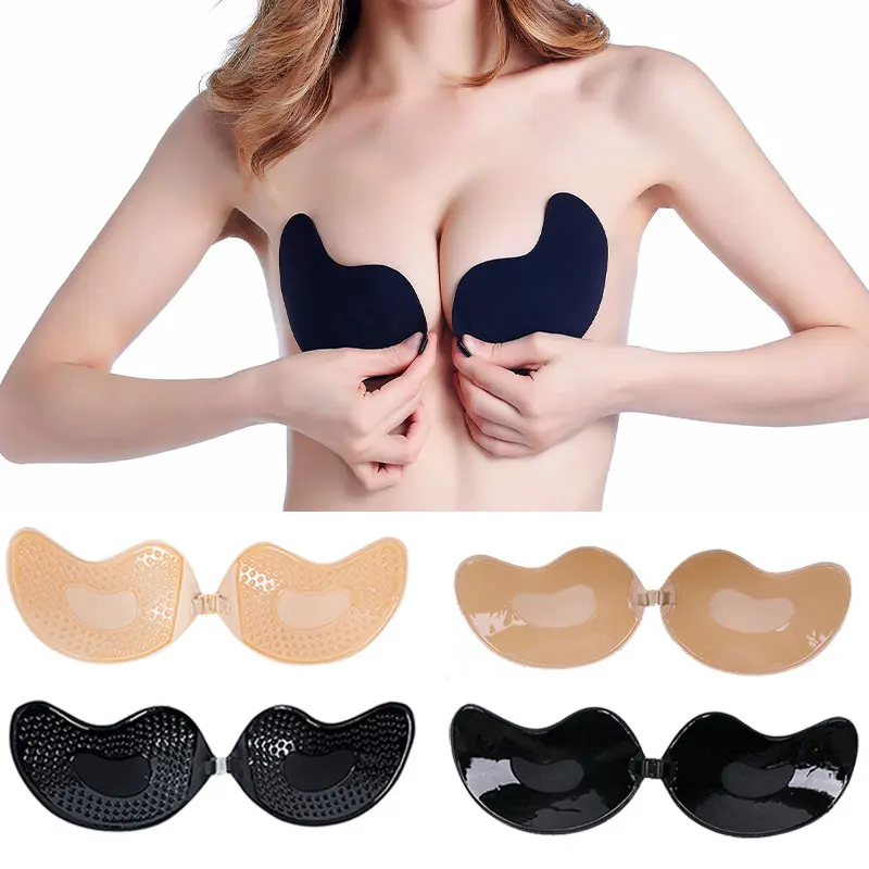 

Invisible Strapless Adhesive Stick Bra Strapless Push Up Bras Women Lingerie Seamless Silicone Nipple Covers Bralette Underwear