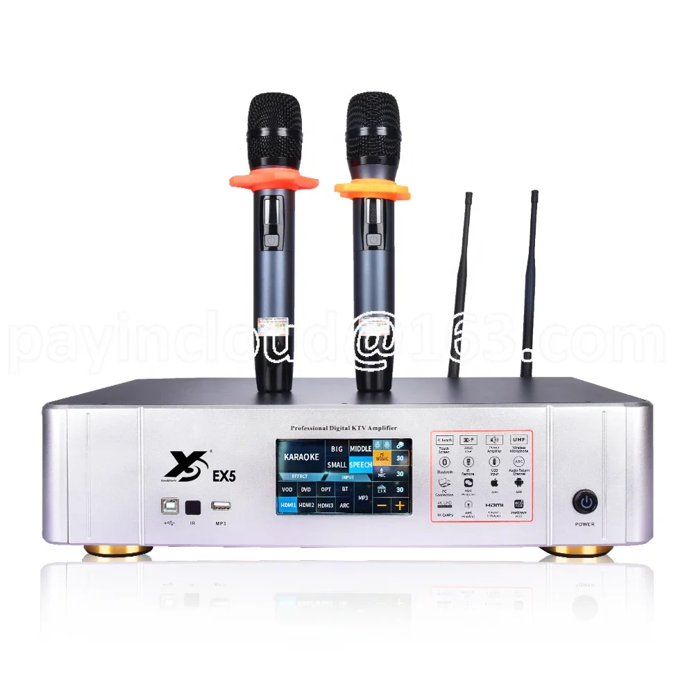 DSP Karaoke Audio Processor 450W Power Amplifier with Wireless Mic Professional
DSP Karaoke Audio Processor 450W Power Amplifier with Wireless Mic Professional