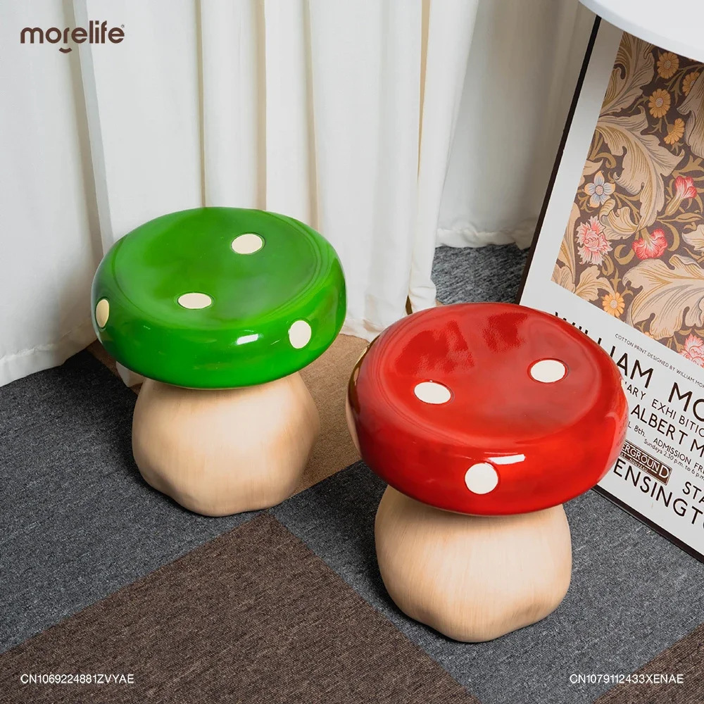 

Household Simple Living Room Portable Shoe Changing Stools Mushroom Small Stool Footstool Modern Coffee Tables Home Furniture