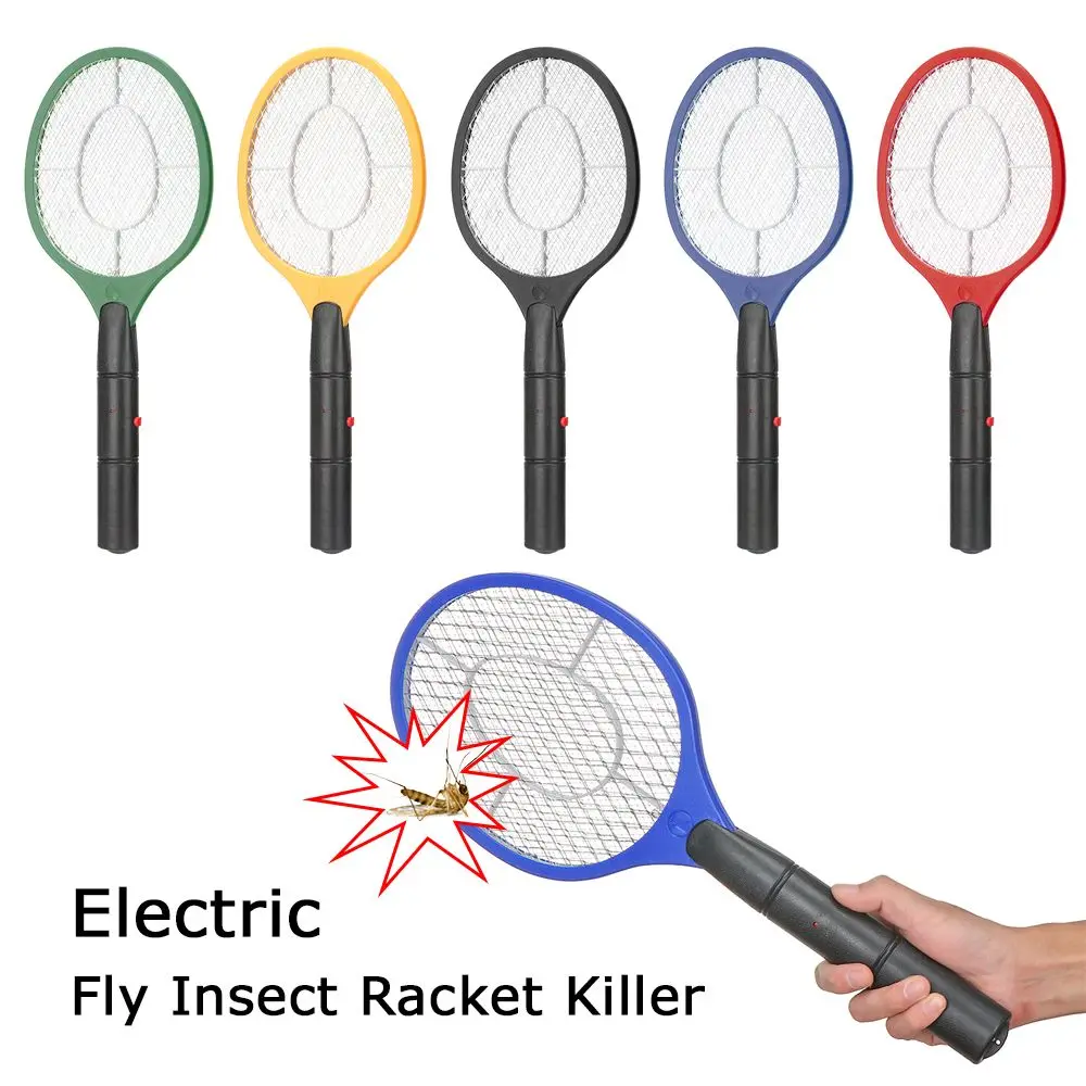 

5 Colors Electric Fly Insect Racket Summer Supplies Plastic Portable Mosquitos Killer Mosquito Wasp Anti Mosquito Outdoor