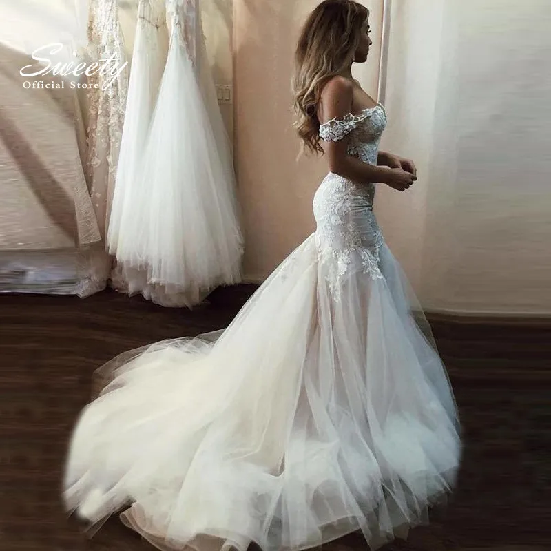 Sexy Elegant Mermaid Wedding Dress With Sleeveless Tulle And Boat Neck Tie Card Shoulder Strap High Bridal Gown Robes De Mariée
Sexy Elegant Mermaid Wedding Dress With Sleeveless Tulle And Boat Neck Tie Card Shoulder Strap High Bridal Gown Robes De Mariée