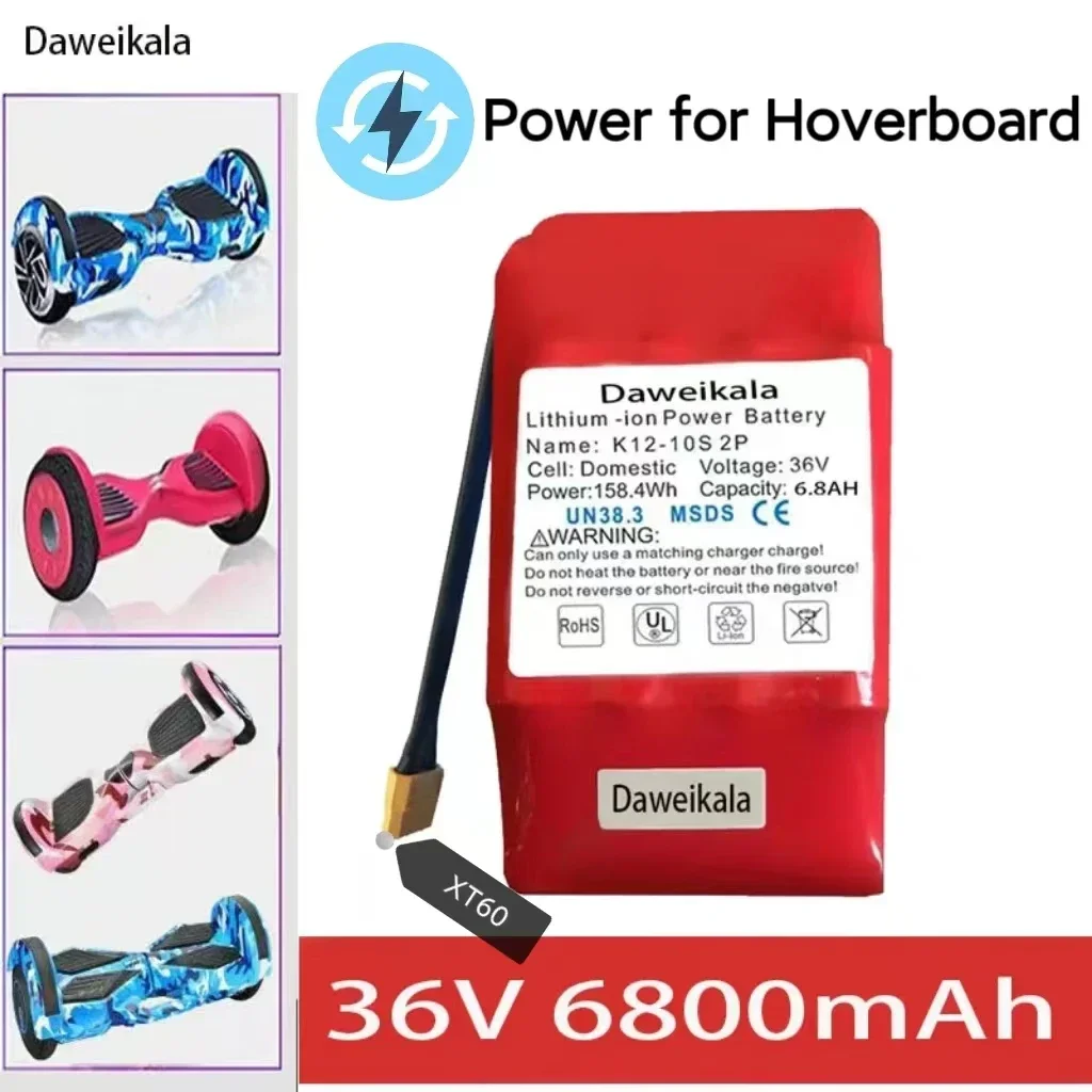 New 36V 6800mAh Superior Lithium-ion rechargeable Battery Lithium-ion Battery for electric Self-suction Hoverboard Unicycle
New 36V 6800mAh Superior Lithium-ion rechargeable Battery Lithium-ion Battery for electric Self-suction Hoverboard Unicycle