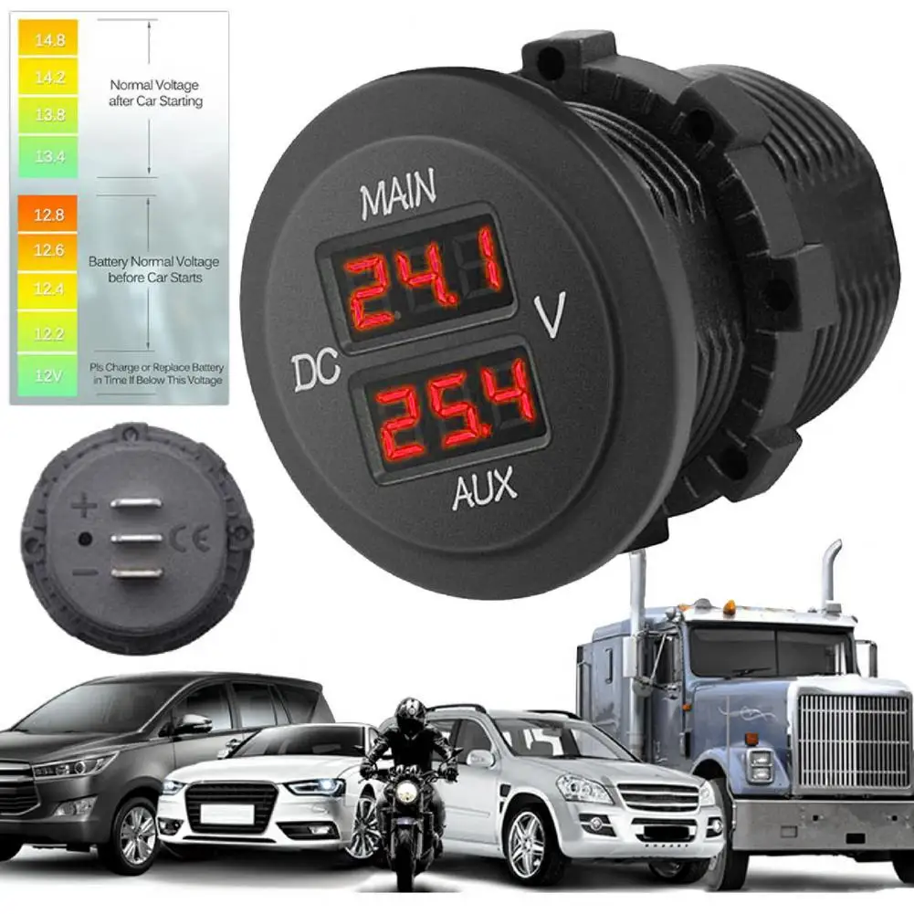 Цифровой вольтметр светодиодный для мотоцикла измеритель напряжения высокая точность монитор аккумуляторной батареи, вольтметр Автомобиль 12-24 в двойной автомобиль
Цифровой вольтметр светодиодный для мотоцикла измеритель напряжения высокая точность монитор аккумуляторной батареи, вольтметр Автомобиль 12-24 в двойной автомобиль