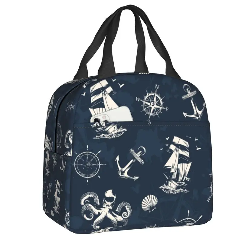Nautical Symbol Portable Lunch Box Leakproof Sailor Anchor Compass Cooler Thermal Food Insulated Lunch Bag School Children
Nautical Symbol Portable Lunch Box Leakproof Sailor Anchor Compass Cooler Thermal Food Insulated Lunch Bag School Children